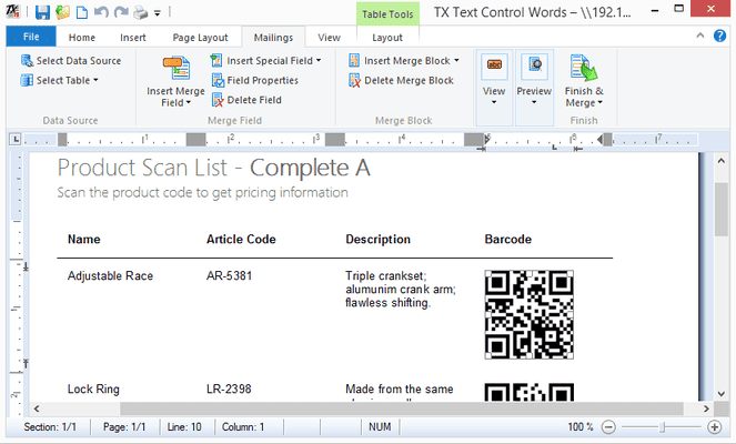 TX Barcode .NET for Windows Forms